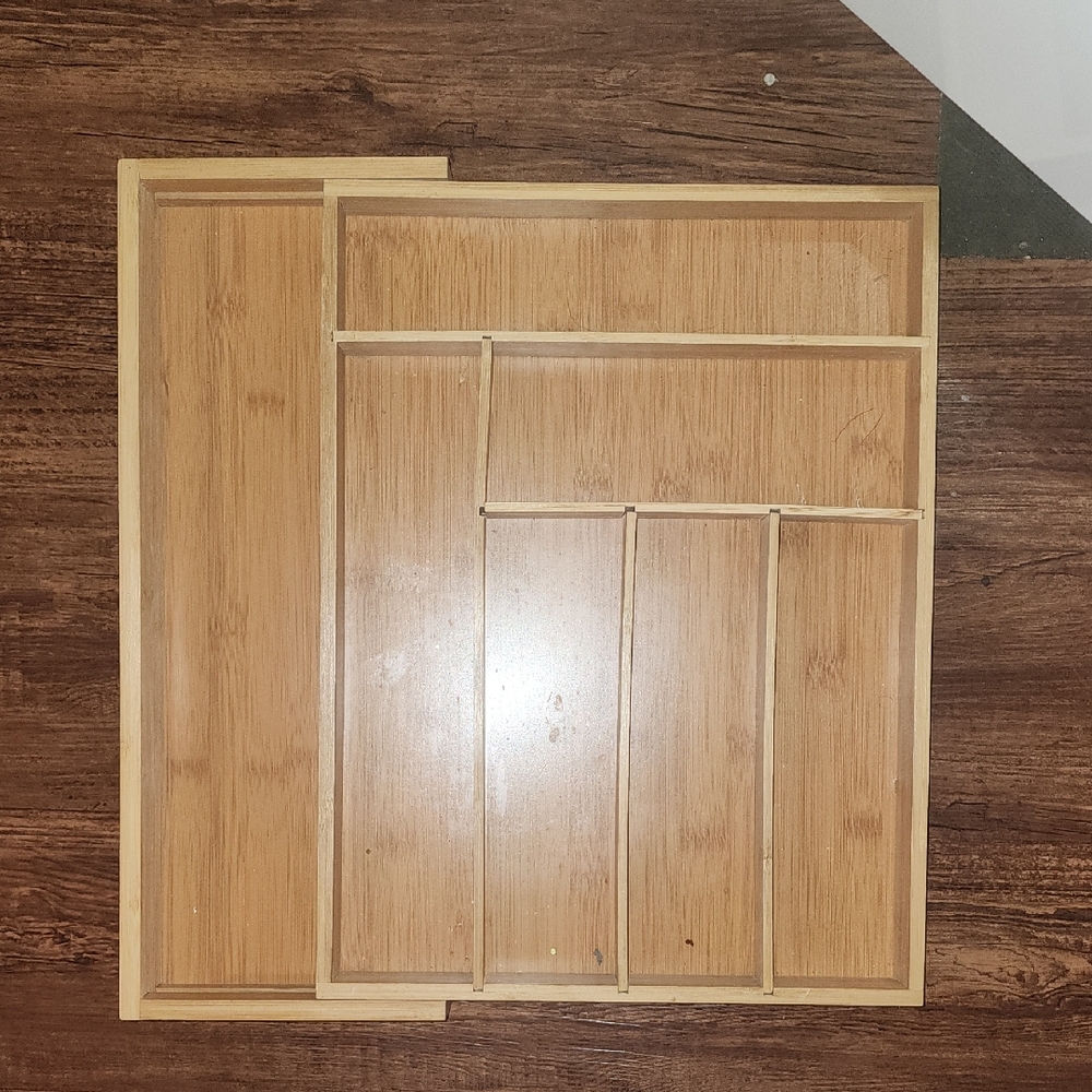 Bamboo Flatware Drawer Organizer